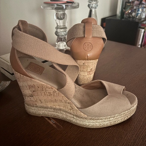 Tory Burch Shoes - Tory Burch Tan Wedge Sandals